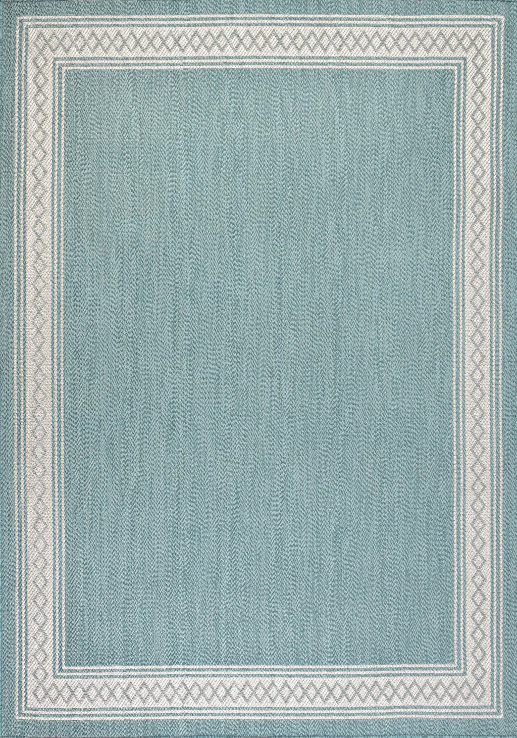 5' X 8' Aqua And Light Gray Indoor Outdoor Area Rug Homeroots Outdoor