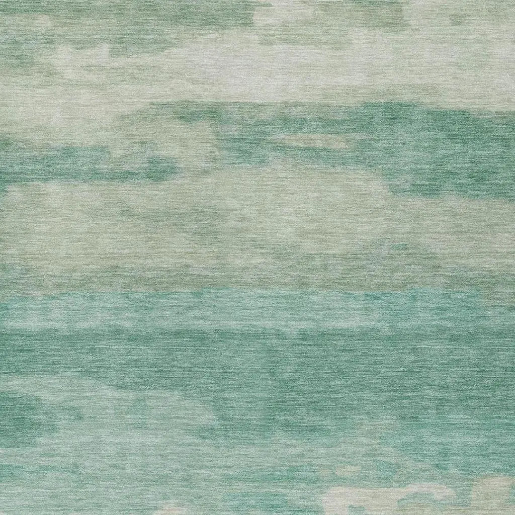 5' X 8' Aqua And Teal Blue Abstract Washable Indoor Outdoor Area Rug Homeroots Outdoor