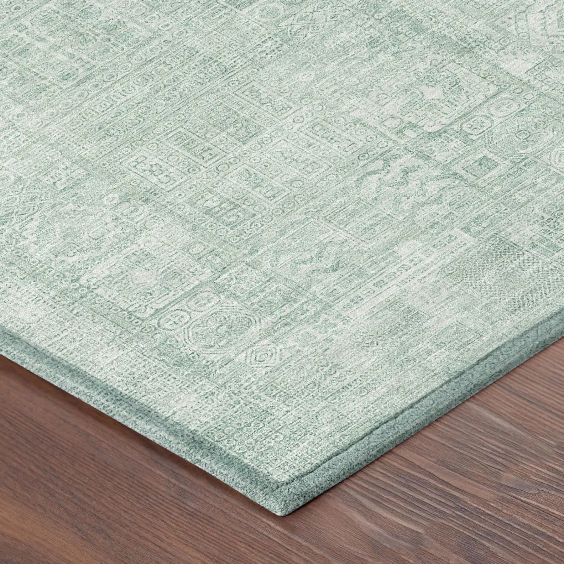 5' X 8' Aqua And Teal Blue Oriental Washable Indoor Outdoor Area Rug Homeroots Outdoor