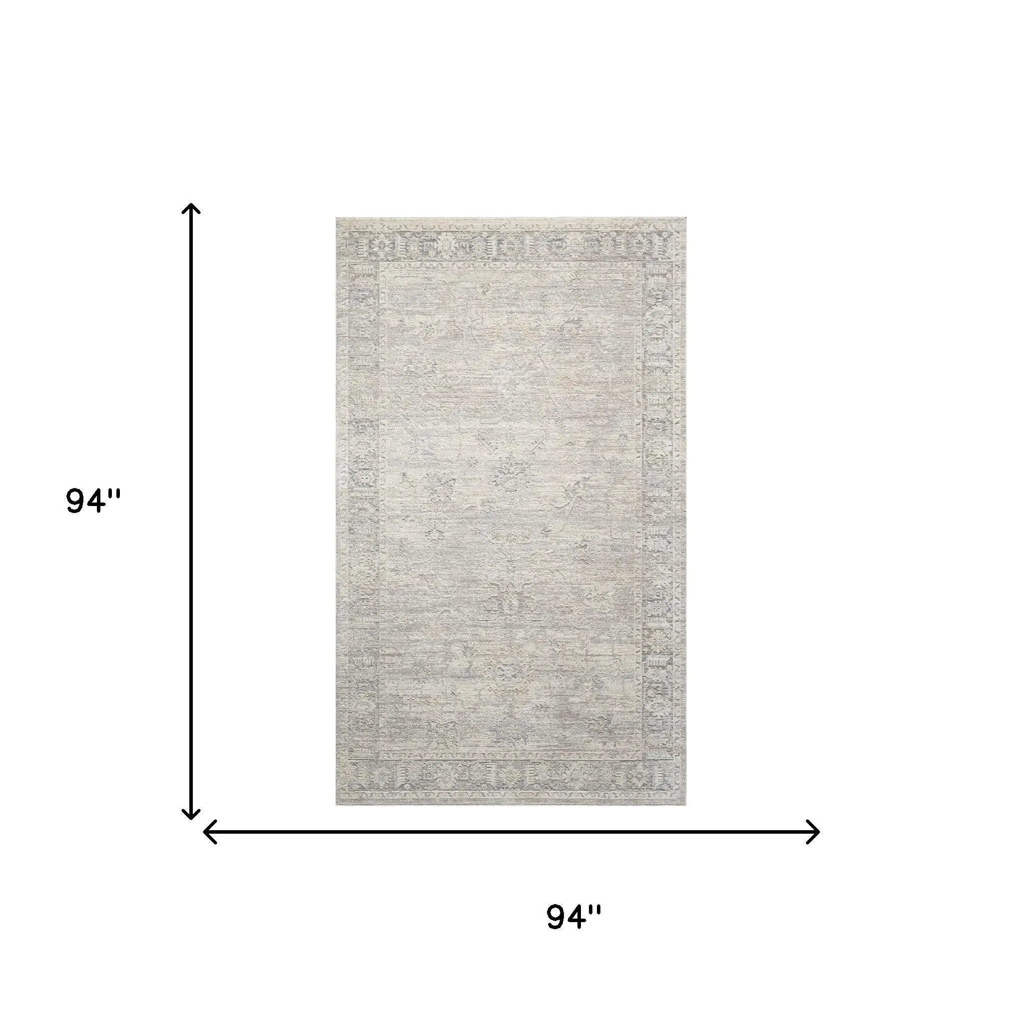 5' X 8' Beige And Blue Abstract Area Rug Homeroots Home Decor