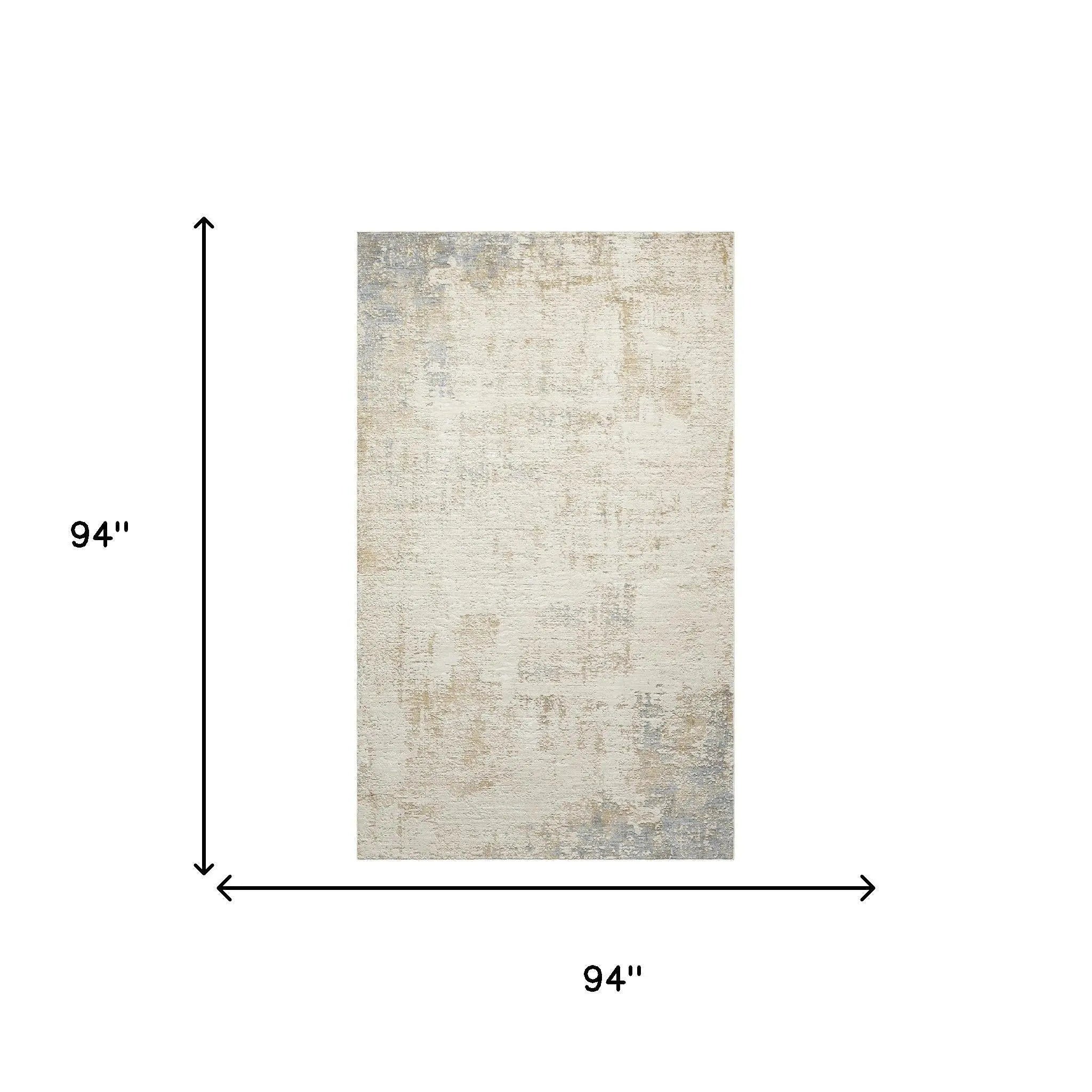5' X 8' Beige And Blue Abstract Area Rug Homeroots Home Decor