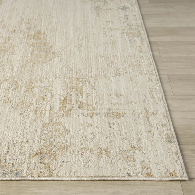 5' X 8' Beige And Blue Abstract Area Rug Homeroots Home Decor