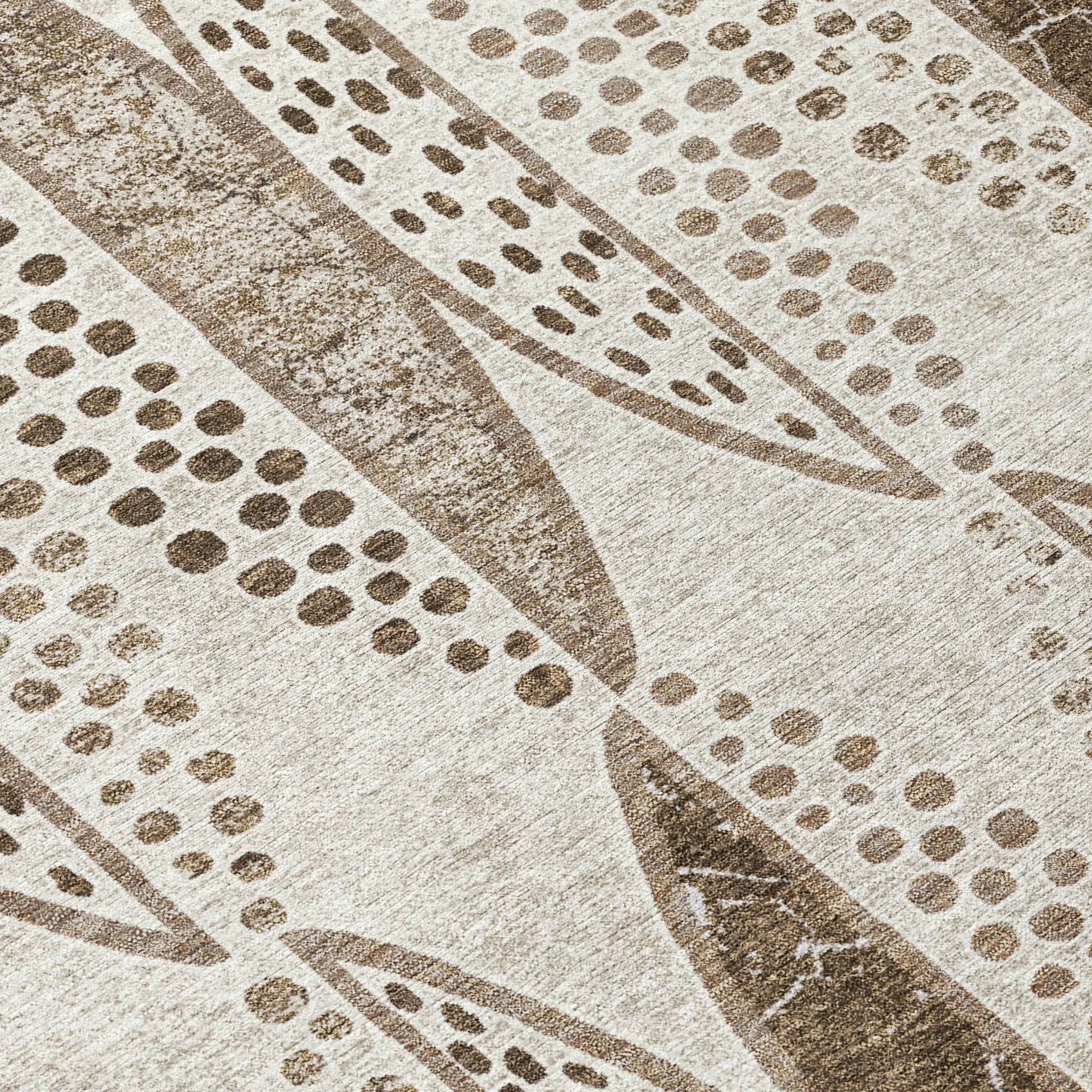5' X 8' Beige And Blue Geometric Washable Indoor Outdoor Area Rug Homeroots Outdoor