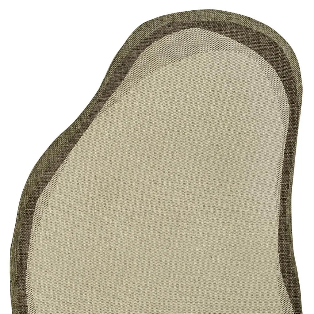 5' X 8' Beige And Brown Abstract Indoor Outdoor Area Rug Homeroots Outdoor