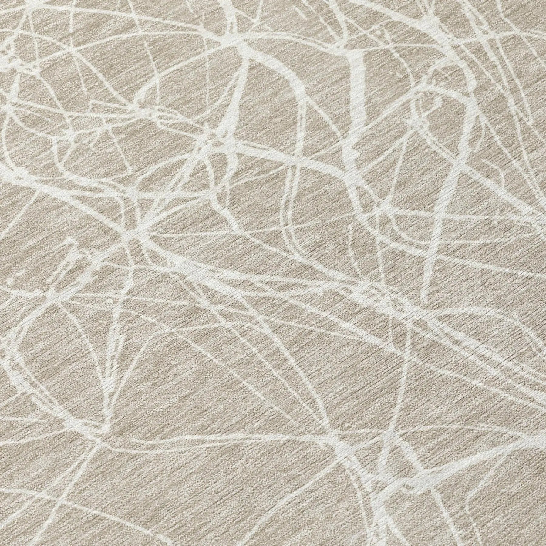5' X 8' Beige And Brown Abstract Washable Indoor Outdoor Area Rug Homeroots Outdoor