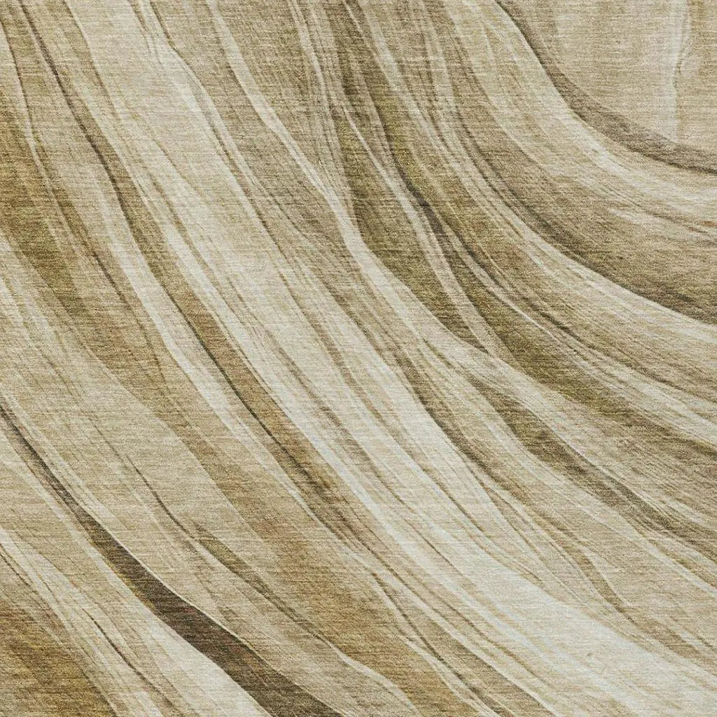 5' X 8' Beige And Brown Abstract Washable Indoor Outdoor Area Rug Homeroots Outdoor