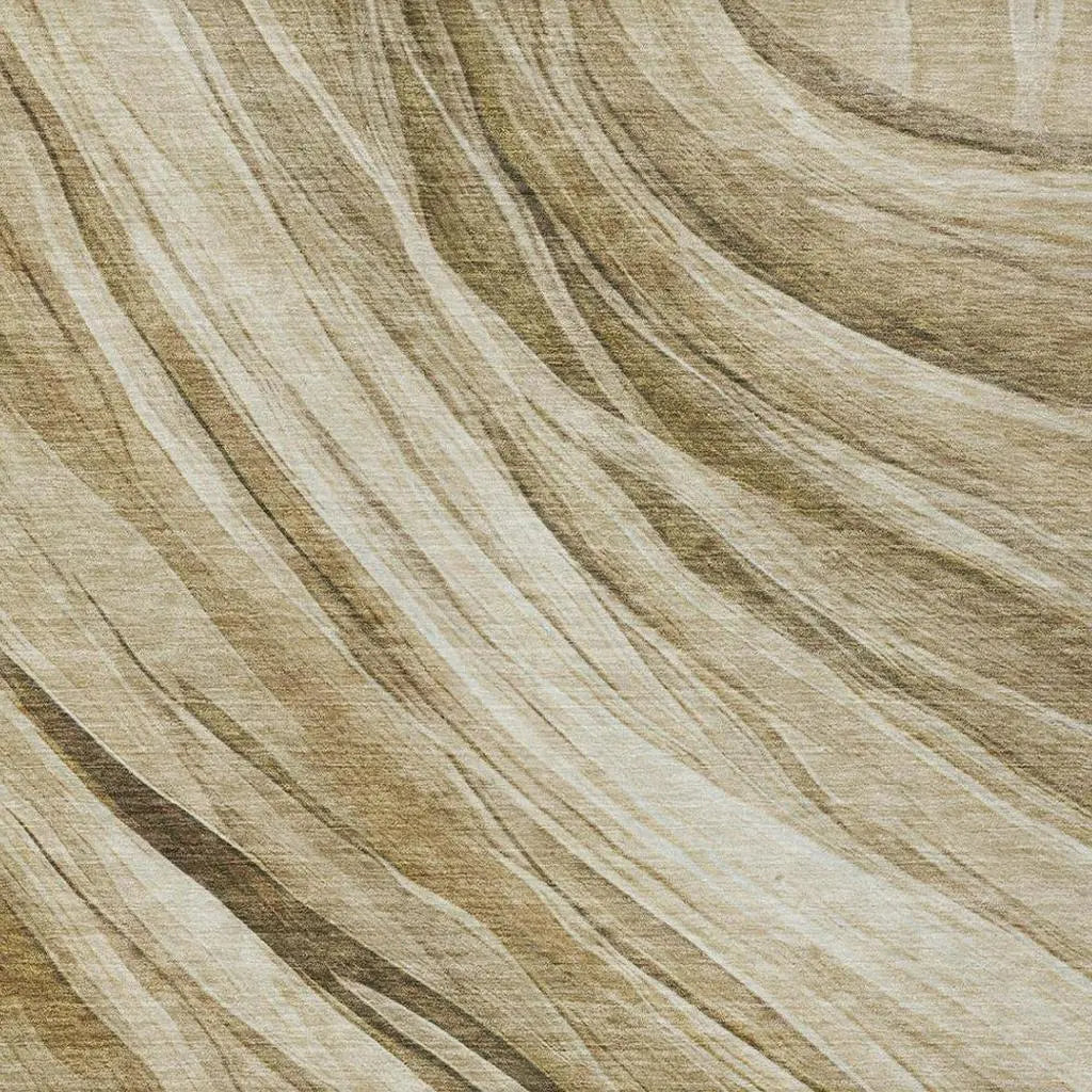 5' X 8' Beige And Brown Abstract Washable Indoor Outdoor Area Rug Homeroots Outdoor