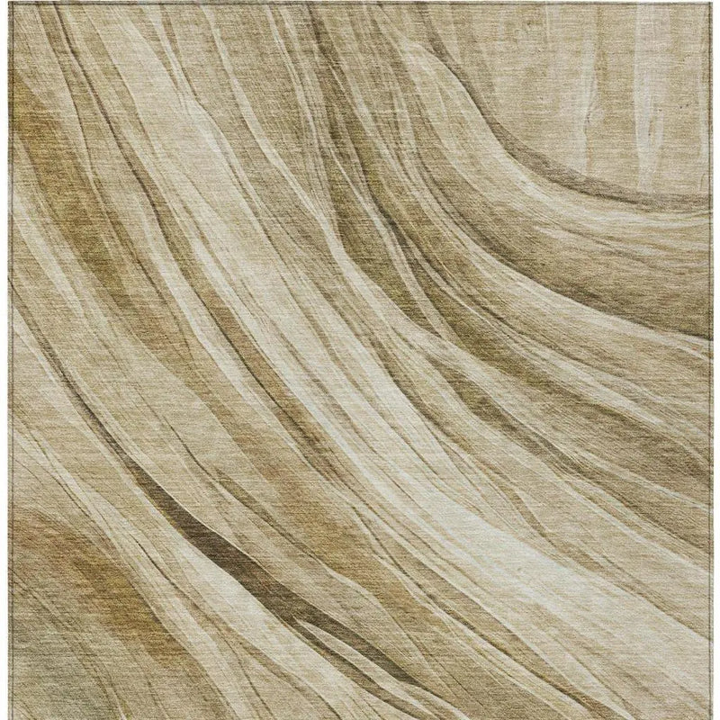 5' X 8' Beige And Brown Abstract Washable Indoor Outdoor Area Rug Homeroots Outdoor