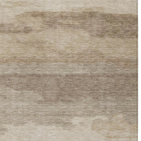 5' X 8' Beige And Brown Abstract Washable Indoor Outdoor Area Rug Homeroots Outdoor
