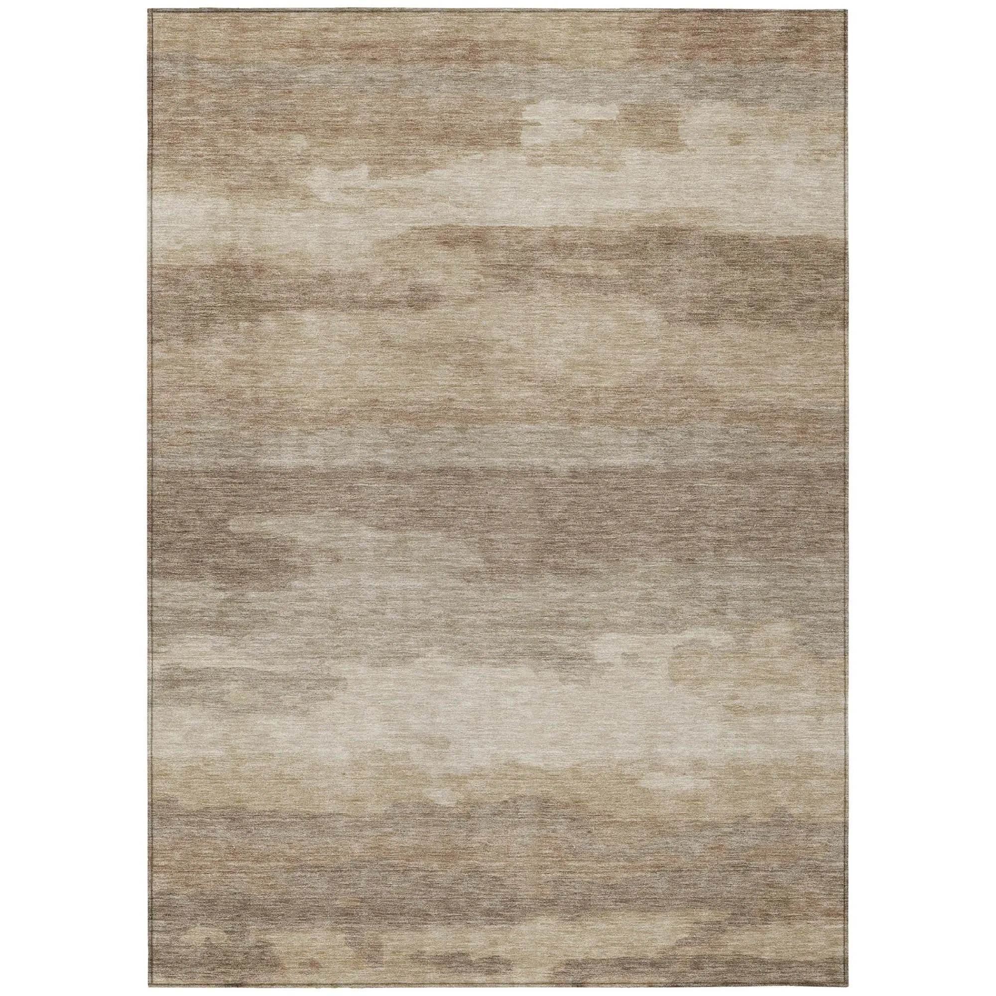 5' X 8' Beige And Brown Abstract Washable Indoor Outdoor Area Rug Homeroots Outdoor