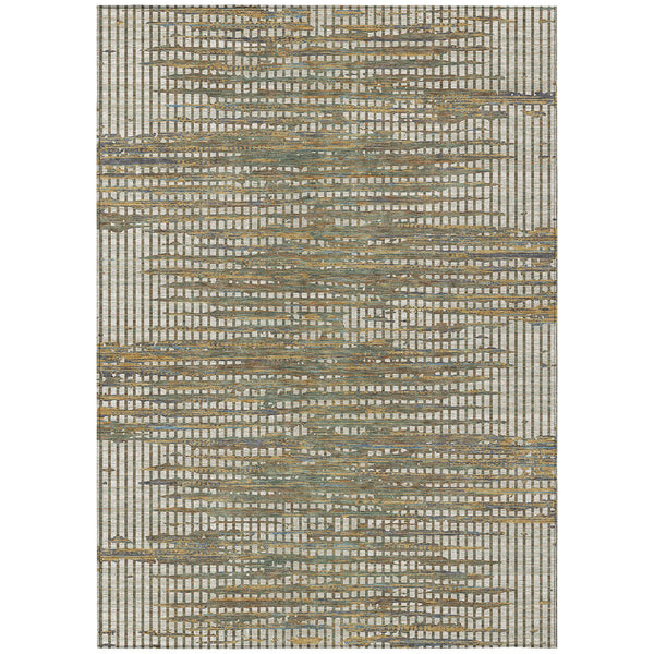 5' X 8' Beige And Brown Abstract Washable Indoor Outdoor Area Rug Homeroots Outdoor