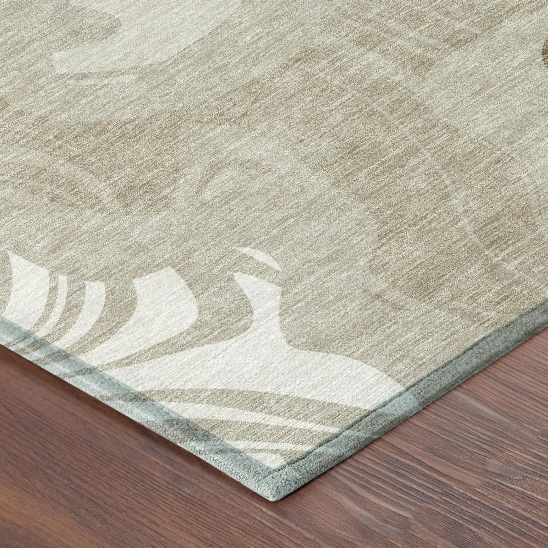 5' X 8' Beige And Brown Abstract Washable Indoor Outdoor Area Rug Homeroots Outdoor