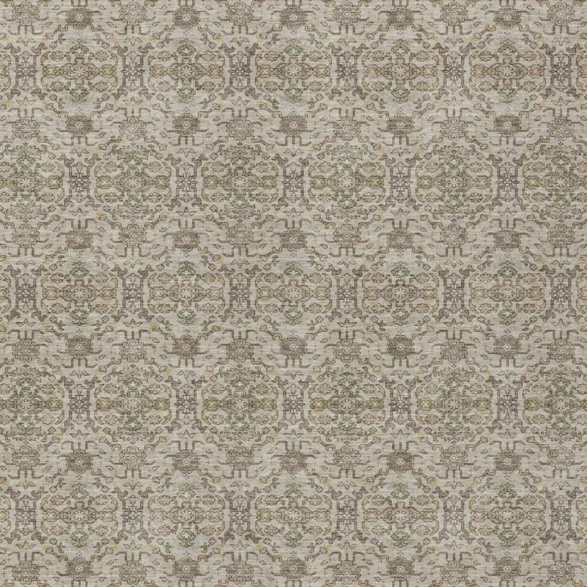 5' X 8' Beige And Brown Oriental Washable Indoor Outdoor Area Rug Homeroots Outdoor