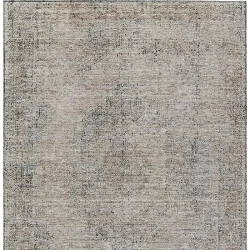 5' X 8' Beige And Brown Oriental Washable Indoor Outdoor Area Rug Homeroots Outdoor