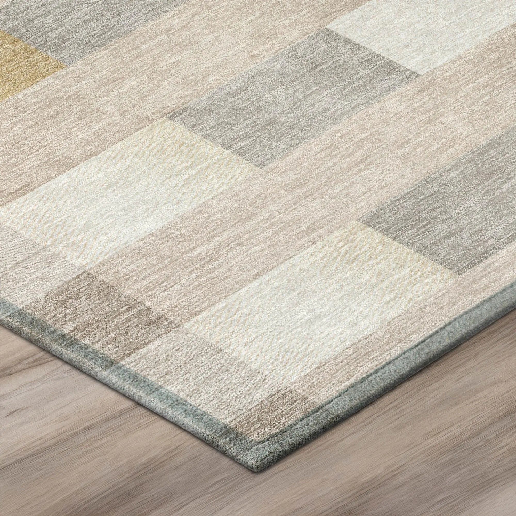 5' X 8' Beige And Brown Striped Washable Indoor Outdoor Area Rug Homeroots Outdoor