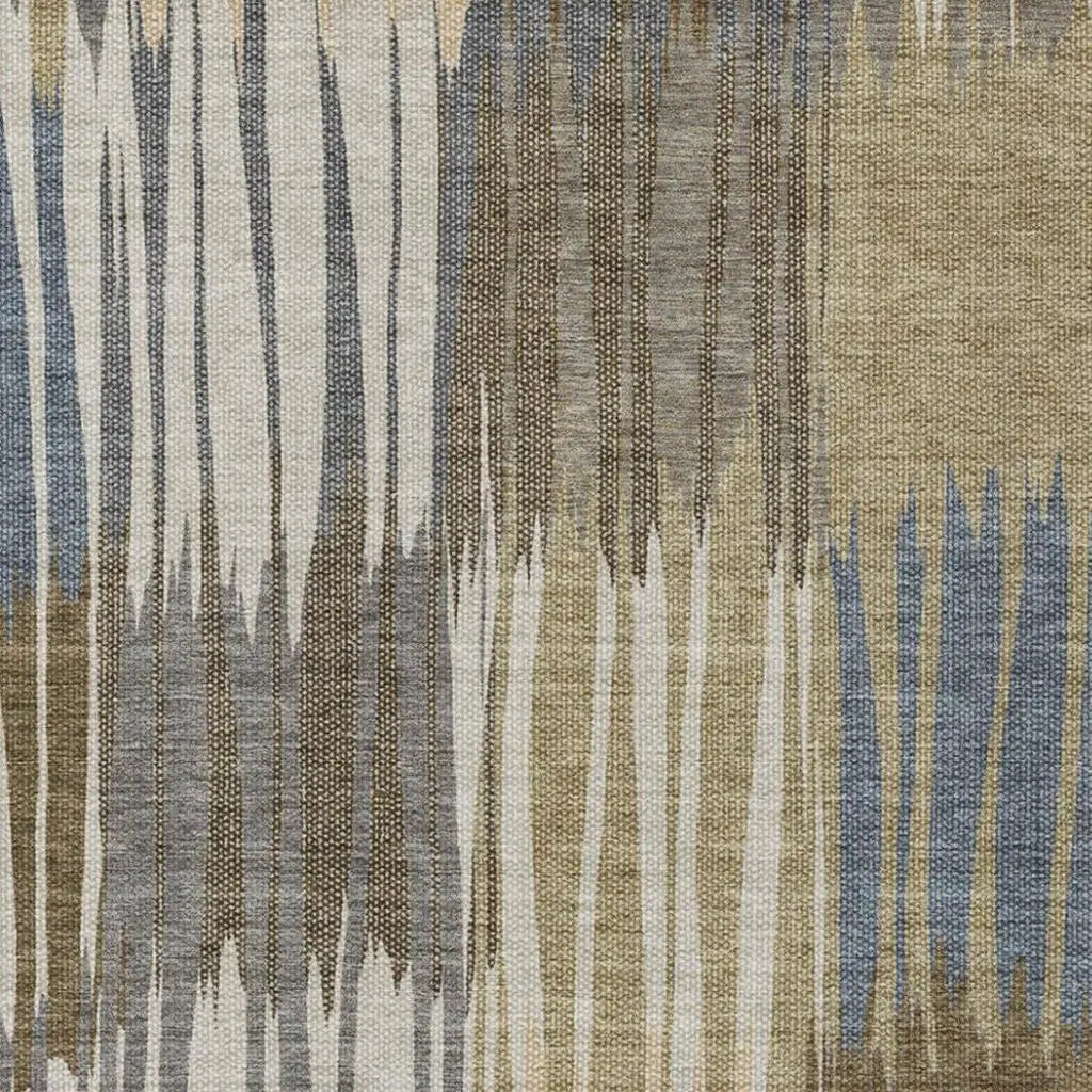 5' X 8' Beige And Brown Striped Washable Indoor Outdoor Area Rug Homeroots Outdoor