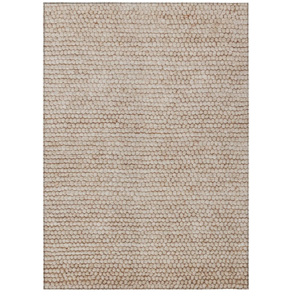 5' X 8' Beige And Brown Striped Washable Indoor Outdoor Area Rug Homeroots Outdoor