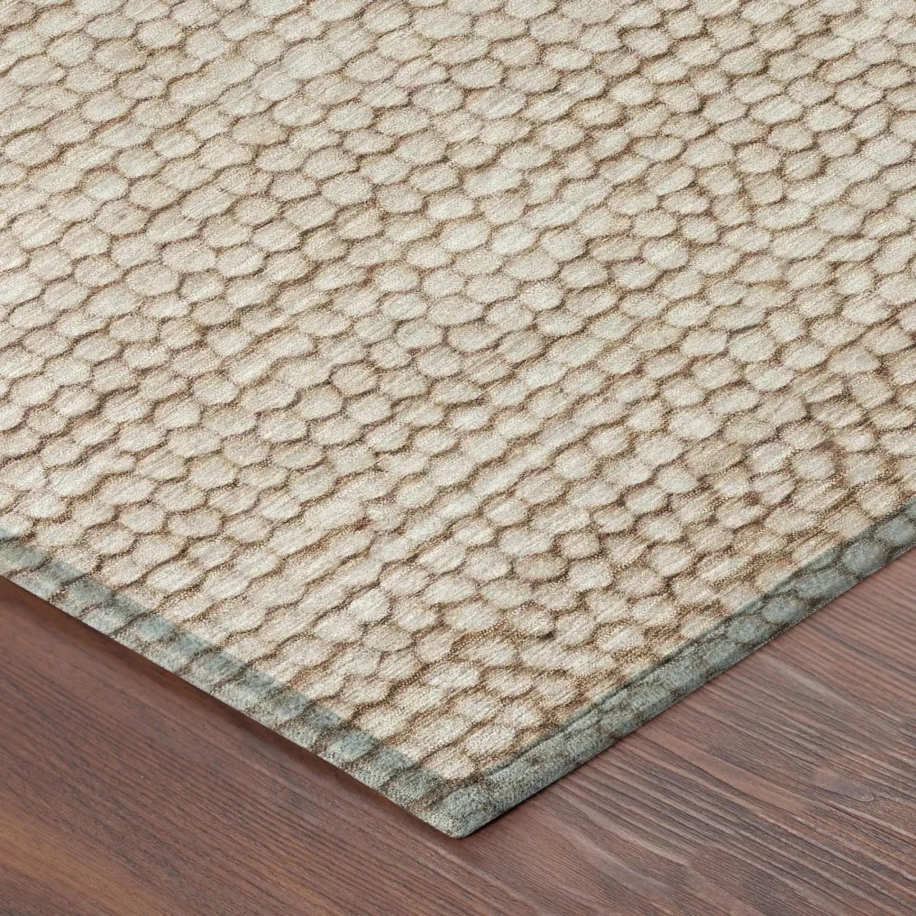 5' X 8' Beige And Brown Striped Washable Indoor Outdoor Area Rug Homeroots Outdoor