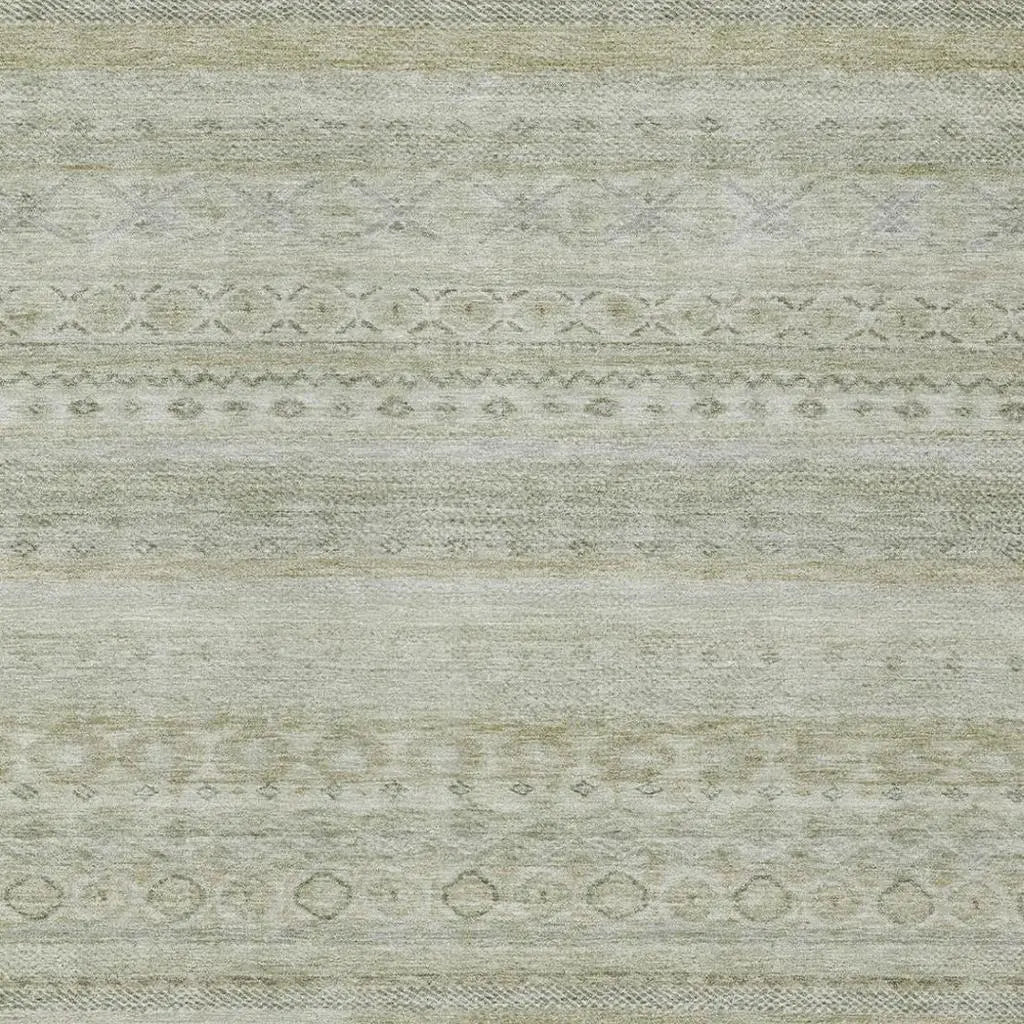 5' X 8' Beige And Brown Striped Washable Indoor Outdoor Area Rug Homeroots Outdoor