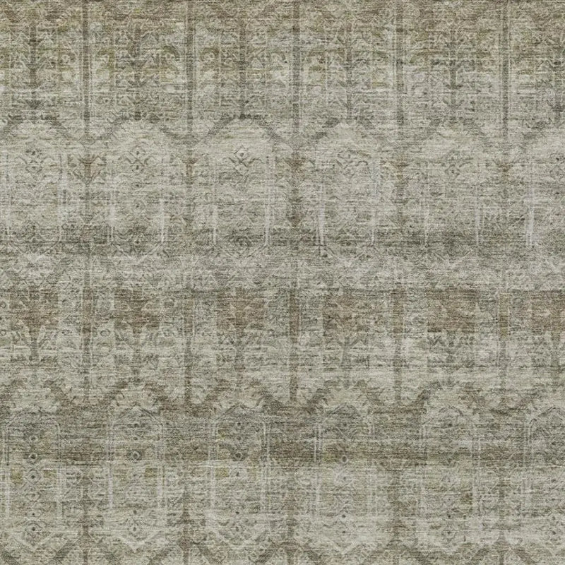 5' X 8' Beige And Brown Tribal Washable Indoor Outdoor Area Rug Homeroots Outdoor
