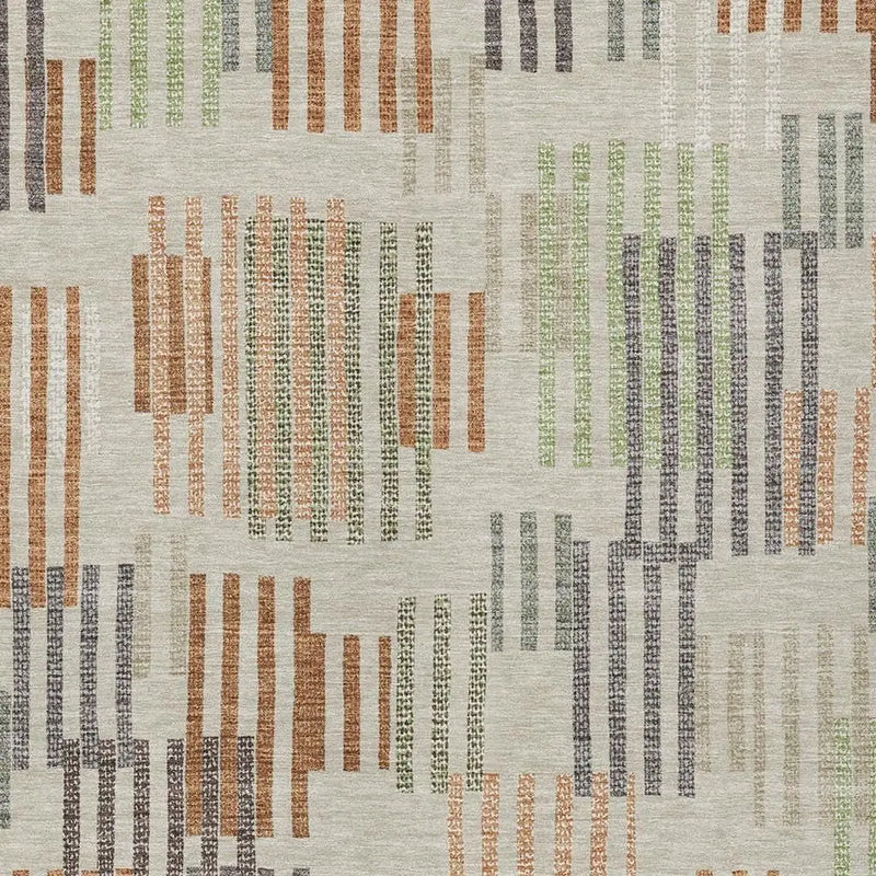 5' X 8' Beige And Charcoal Striped Washable Indoor Outdoor Area Rug Homeroots Outdoor