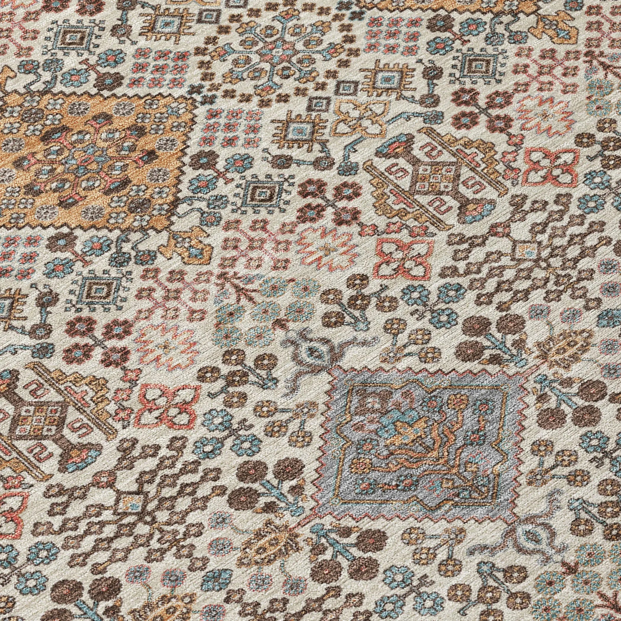 5' X 8' Beige And Copper Geometric Washable Indoor Outdoor Area Rug Homeroots Outdoor