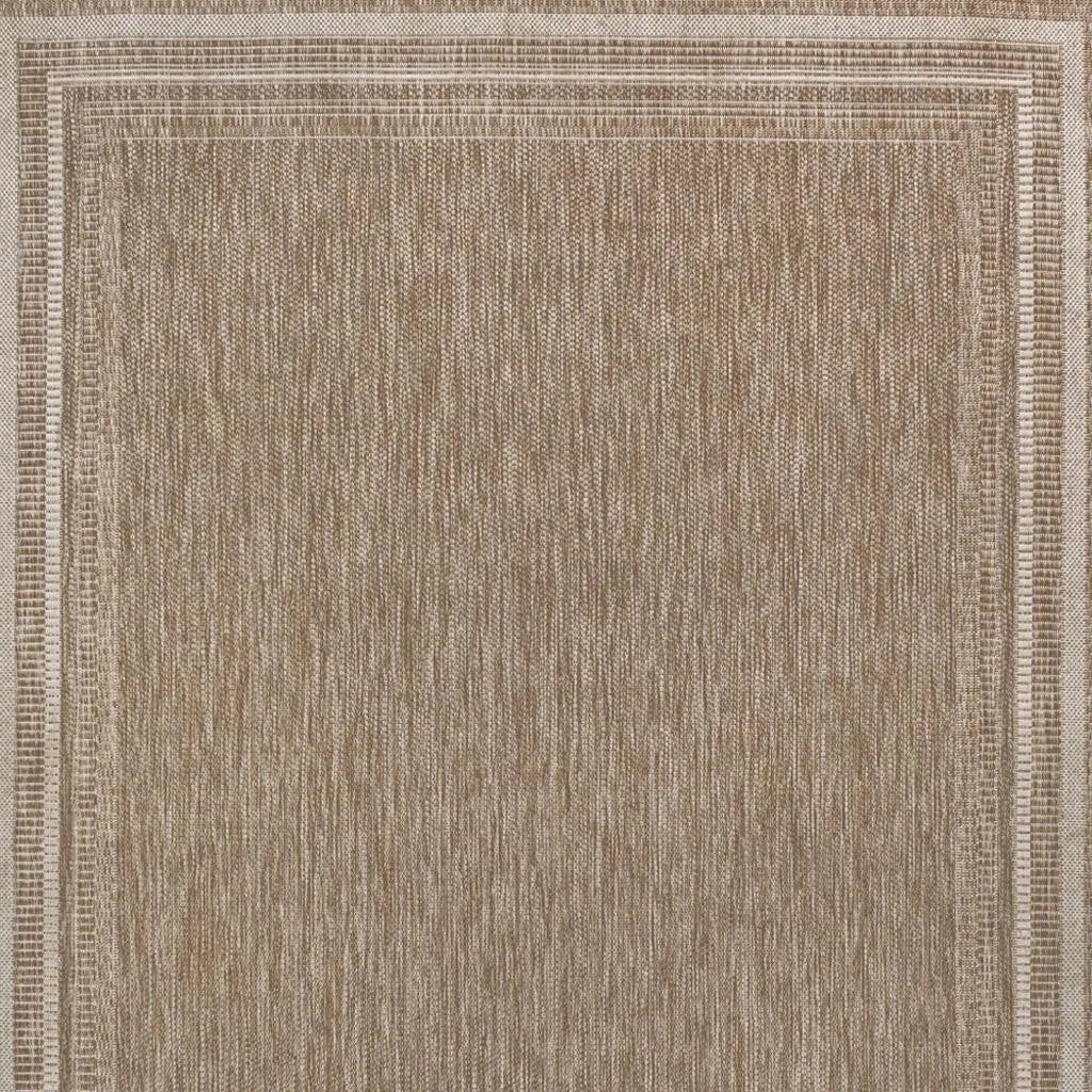5' X 8' Beige And Cream Indoor Outdoor Area Rug Homeroots Outdoor