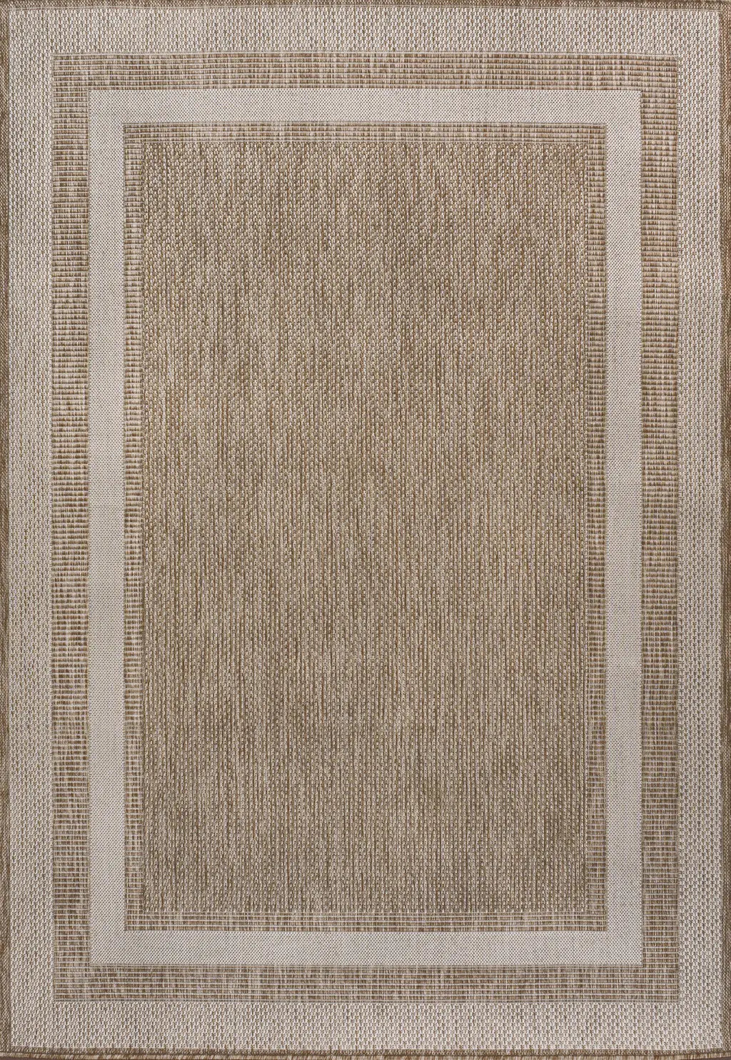 5' X 8' Beige And Cream Indoor Outdoor Area Rug Homeroots Outdoor