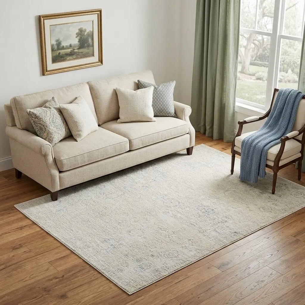5' X 8' Beige And Gray Abstract Area Rug Homeroots Home Decor