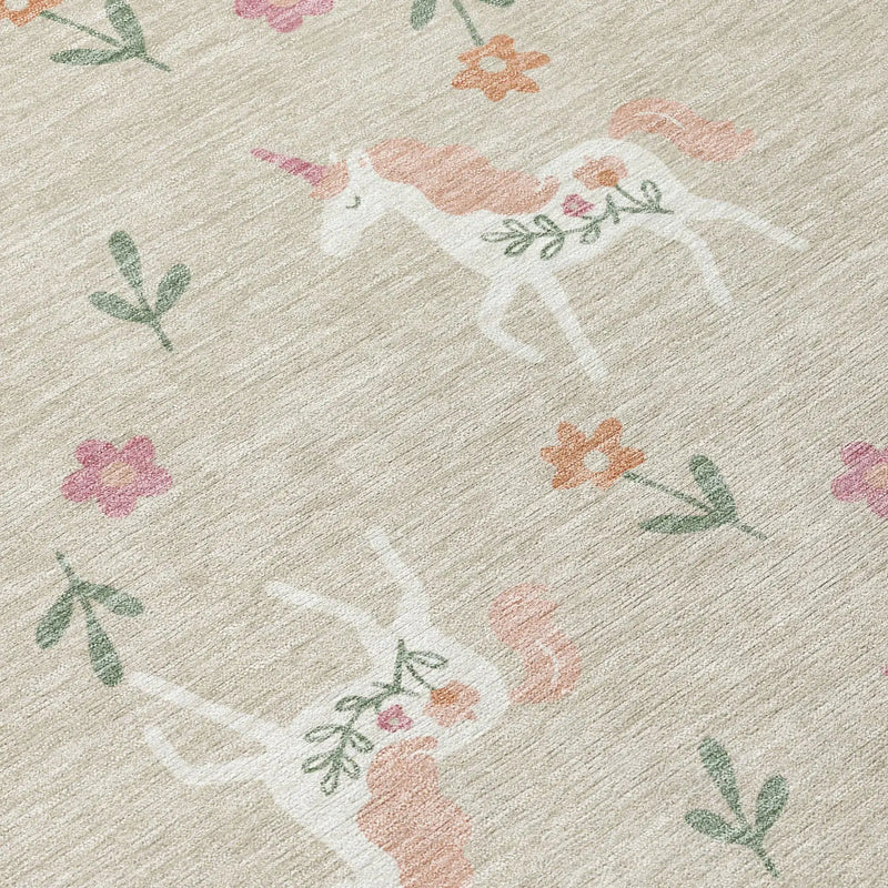 5' X 8' Beige And Gray Floral Washable Indoor Outdoor Area Rug Homeroots Outdoor