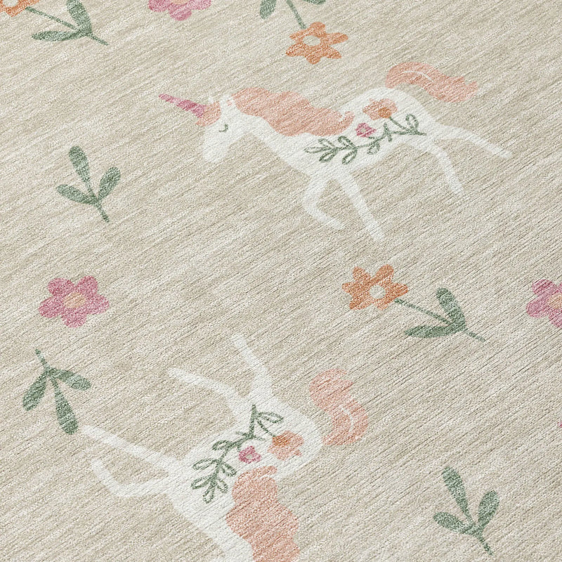 5' X 8' Beige And Gray Floral Washable Indoor Outdoor Area Rug Homeroots Outdoor