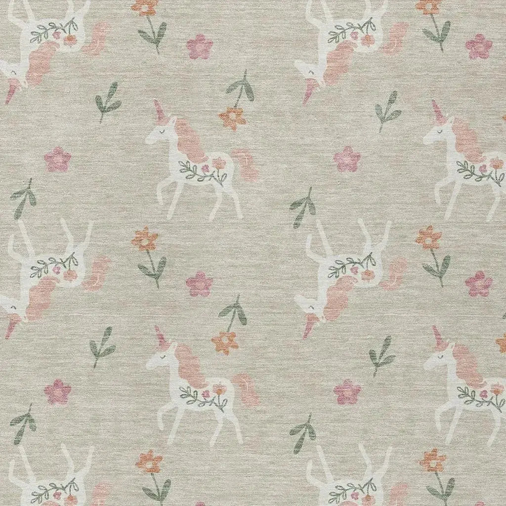 5' X 8' Beige And Gray Floral Washable Indoor Outdoor Area Rug Homeroots Outdoor