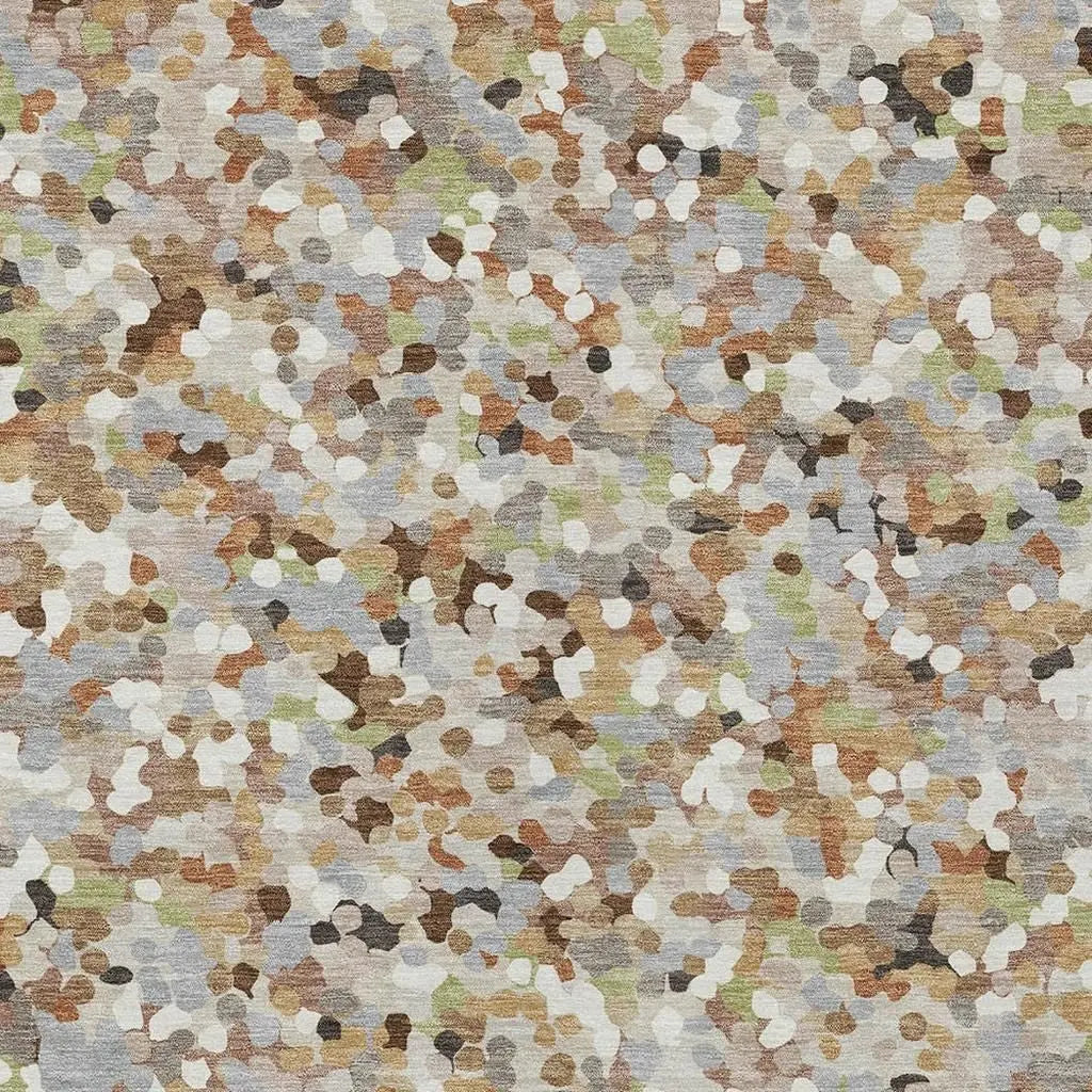 5' X 8' Beige And Gray Geometric Washable Indoor Outdoor Area Rug Homeroots Outdoor
