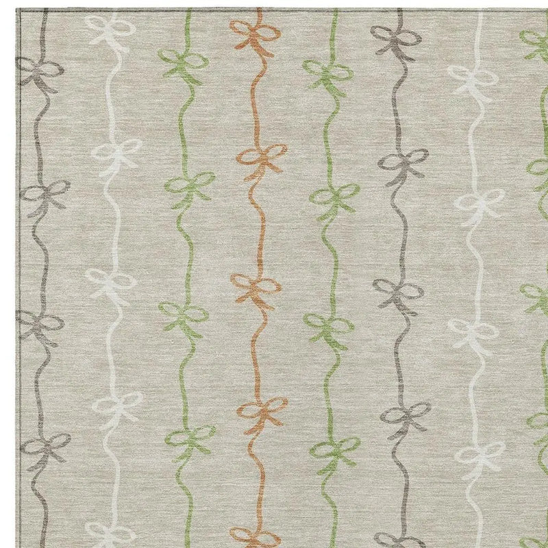 5' X 8' Beige And Gray Southwestern Washable Indoor Outdoor Area Rug Homeroots Outdoor