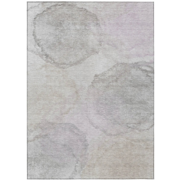 5' X 8' Beige And Ivory Abstract Washable Indoor Outdoor Area Rug Homeroots Outdoor