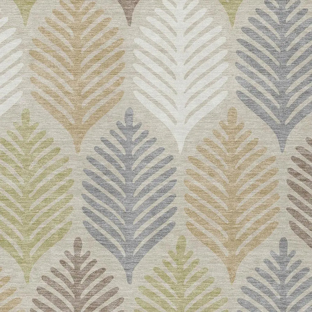 5' X 8' Beige And Ivory Floral Washable Indoor Outdoor Area Rug Homeroots Outdoor