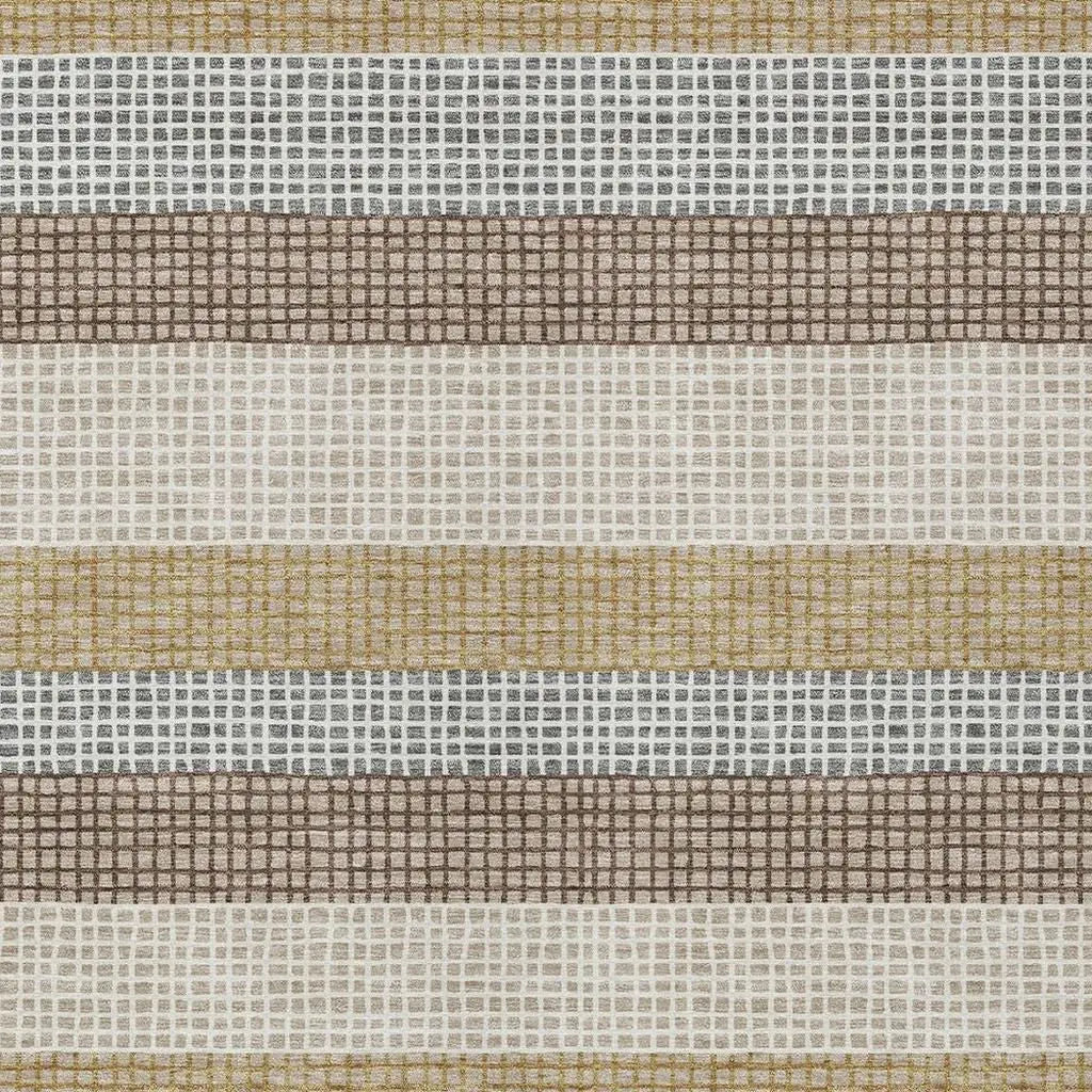 5' X 8' Beige And Ivory Striped Washable Indoor Outdoor Area Rug Homeroots Outdoor