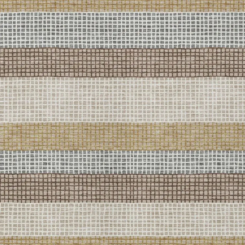 5' X 8' Beige And Ivory Striped Washable Indoor Outdoor Area Rug Homeroots Outdoor
