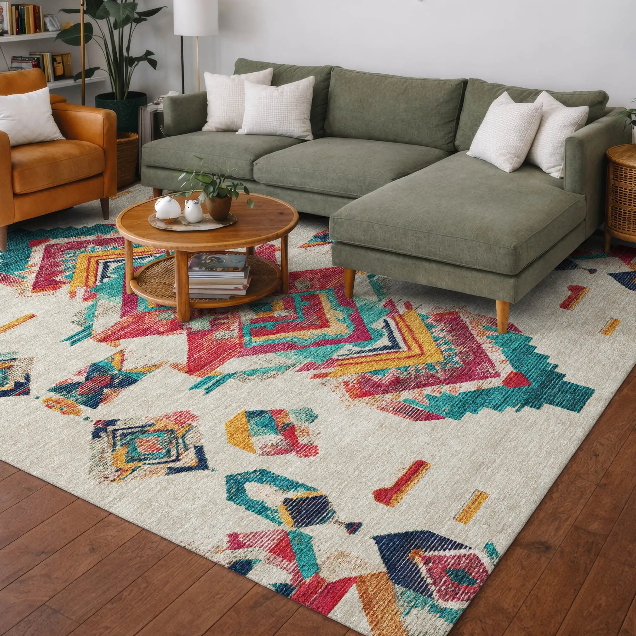 5' X 8' Beige And Ivory Tribal Washable Indoor Outdoor Area Rug Homeroots Outdoor