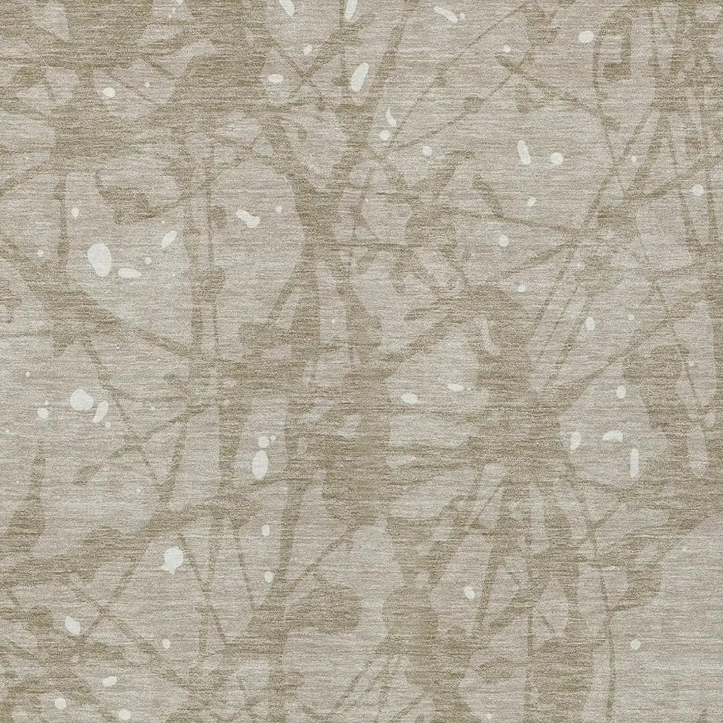 5' X 8' Beige And Taupe Abstract Washable Indoor Outdoor Area Rug Homeroots Outdoor