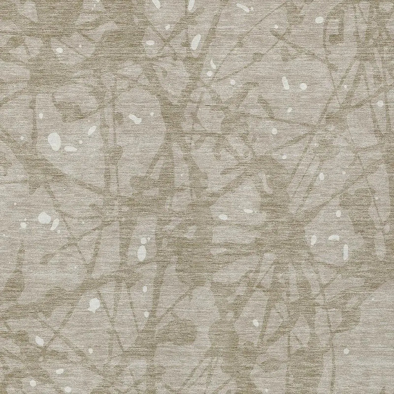 5' X 8' Beige And Taupe Abstract Washable Indoor Outdoor Area Rug Homeroots Outdoor