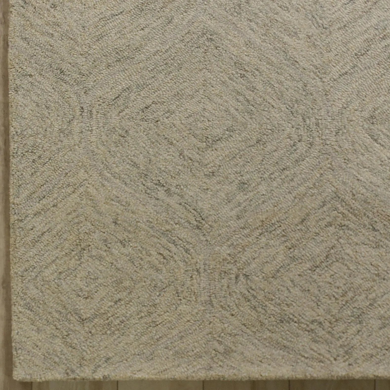 5' X 8' Beige And White Wool Geometric Hand Tufted Area Rug Homeroots Home Decor