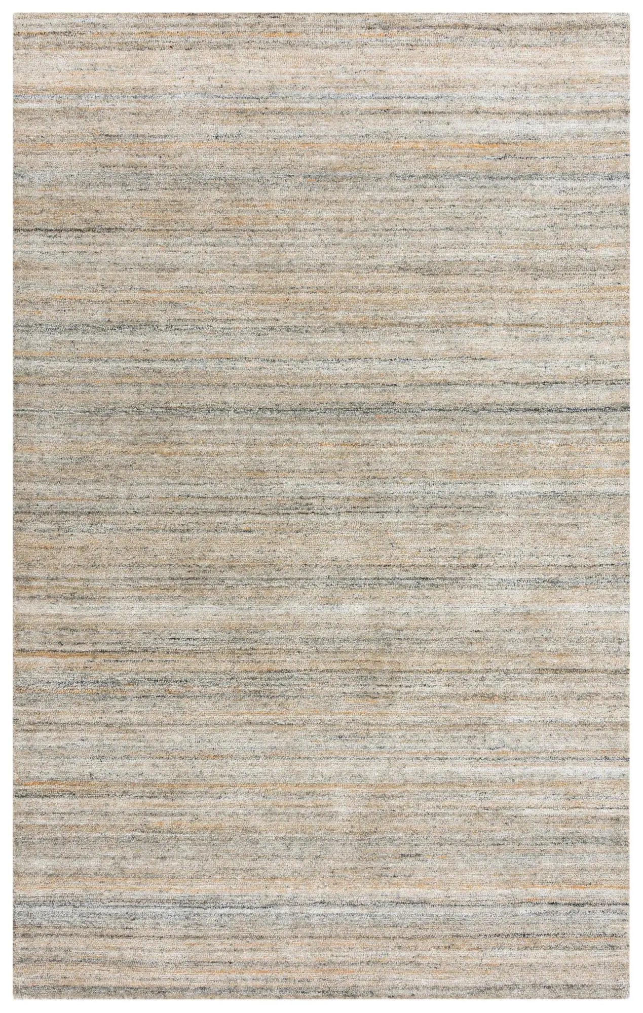 5' X 8' Beige Brown Black Ivory And Light Gray Striped Hand Tufted Area Rug Homeroots Home Decor
