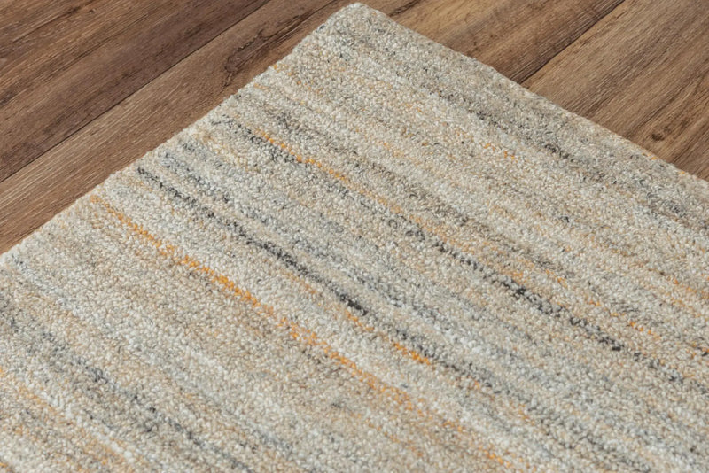 5' X 8' Beige Brown Black Ivory And Light Gray Striped Hand Tufted Area Rug Homeroots Home Decor