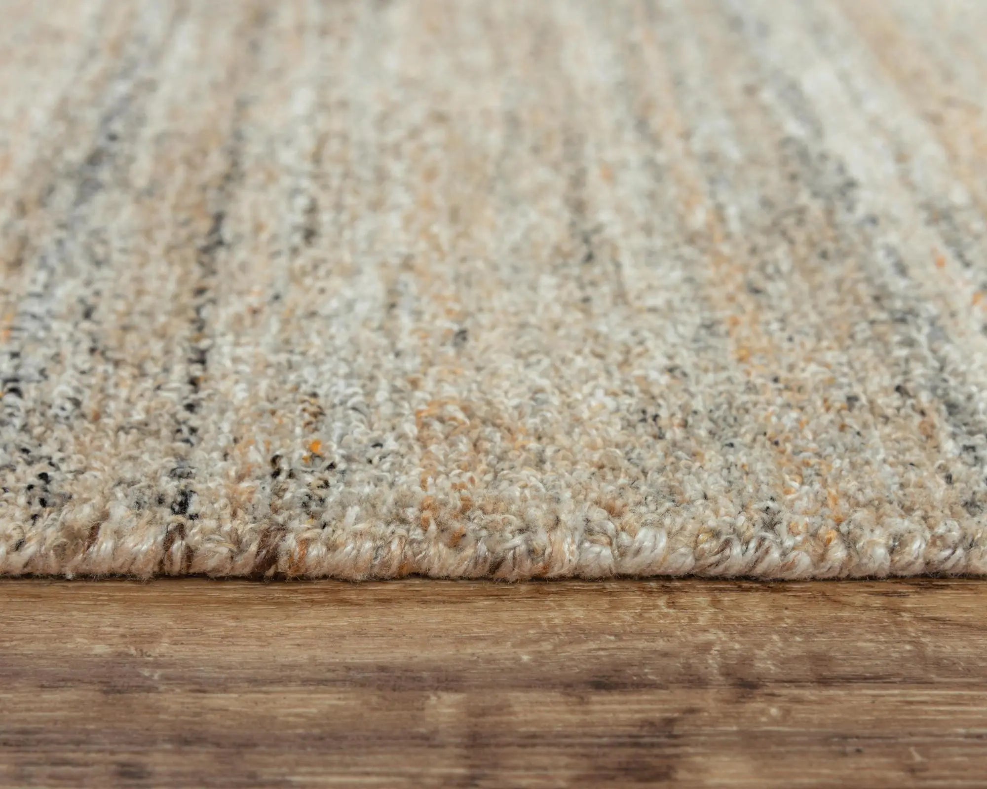 5' X 8' Beige Brown Black Ivory And Light Gray Striped Hand Tufted Area Rug Homeroots Home Decor