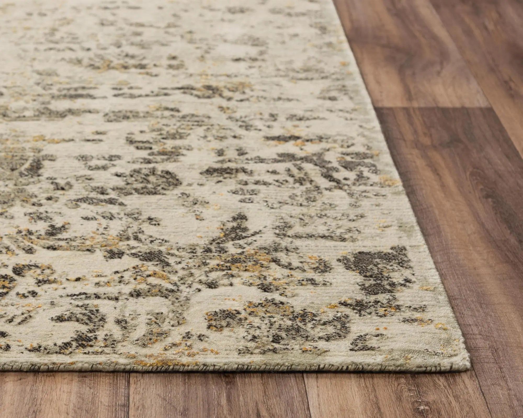 5' X 8' Beige Copper And Brown New Zealand Lambs Wool Abstract Hand Carved Handmade Area Rug Homeroots Home Decor