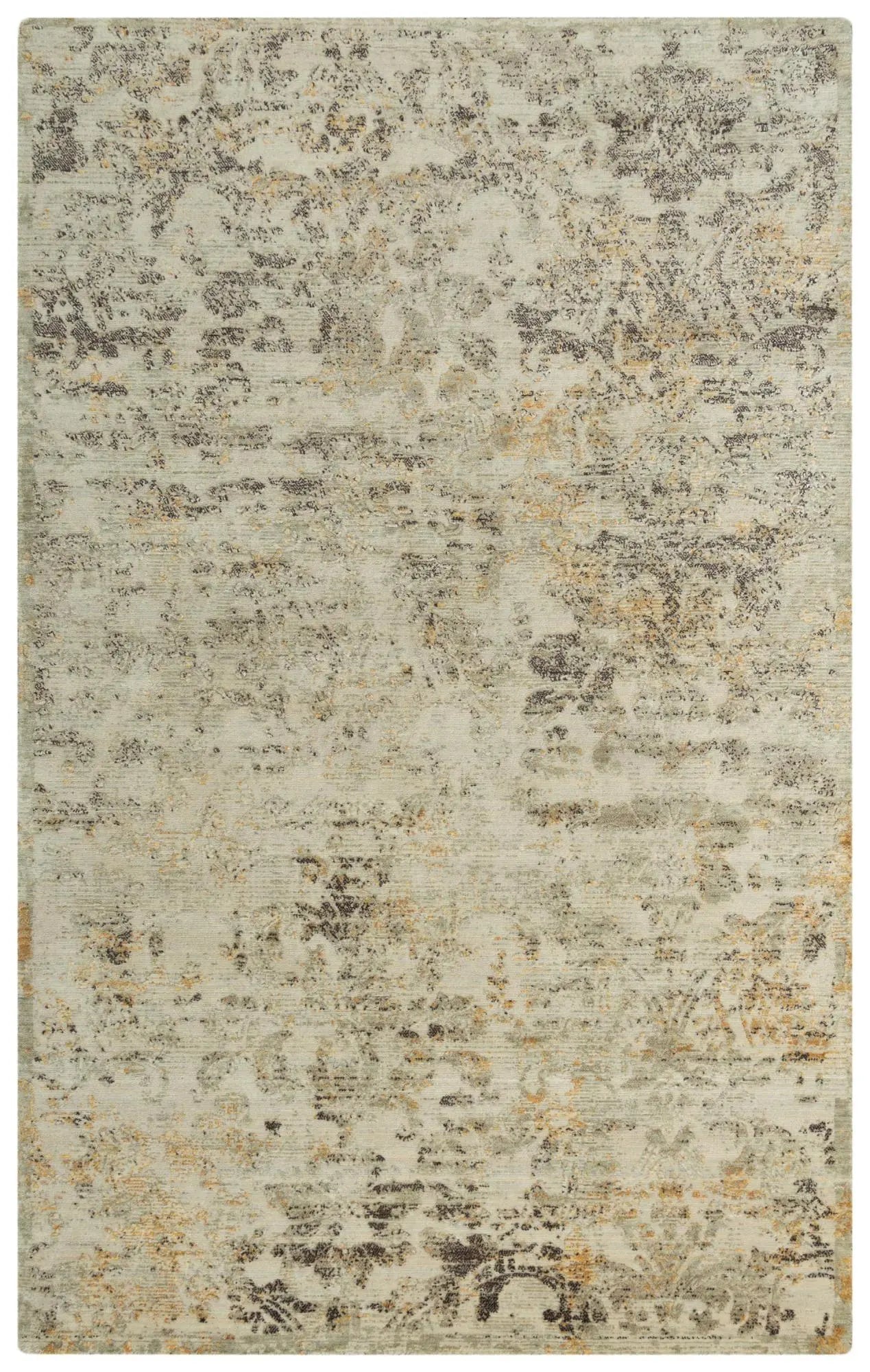 5' X 8' Beige Copper And Brown New Zealand Lambs Wool Abstract Hand Carved Handmade Area Rug Homeroots Home Decor