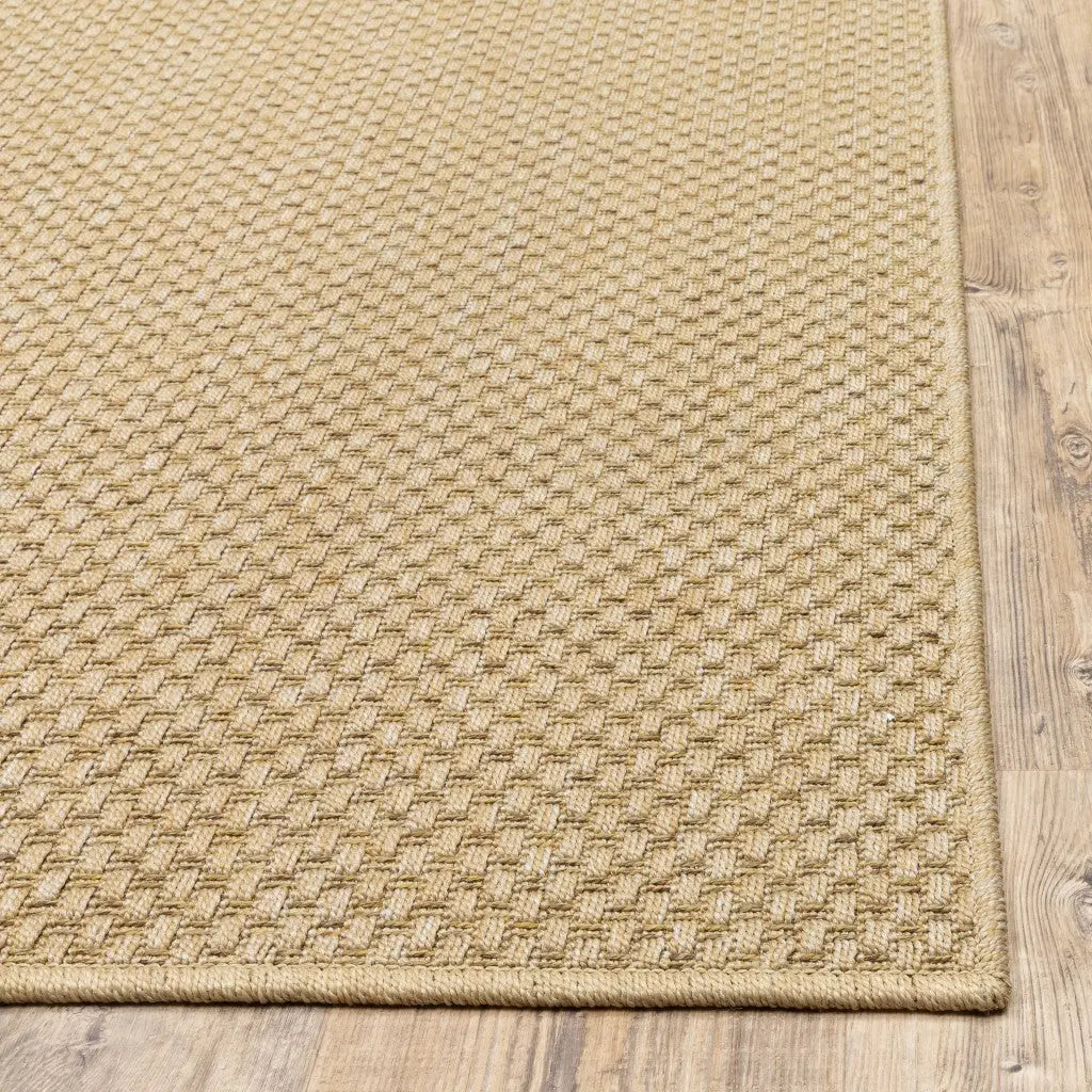 5' X 8' Beige Indoor Outdoor Area Rug Homeroots Outdoor
