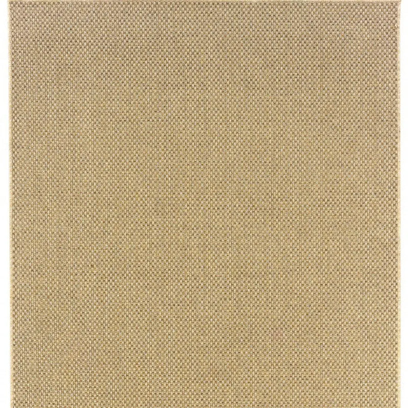 5' X 8' Beige Indoor Outdoor Area Rug Homeroots Outdoor