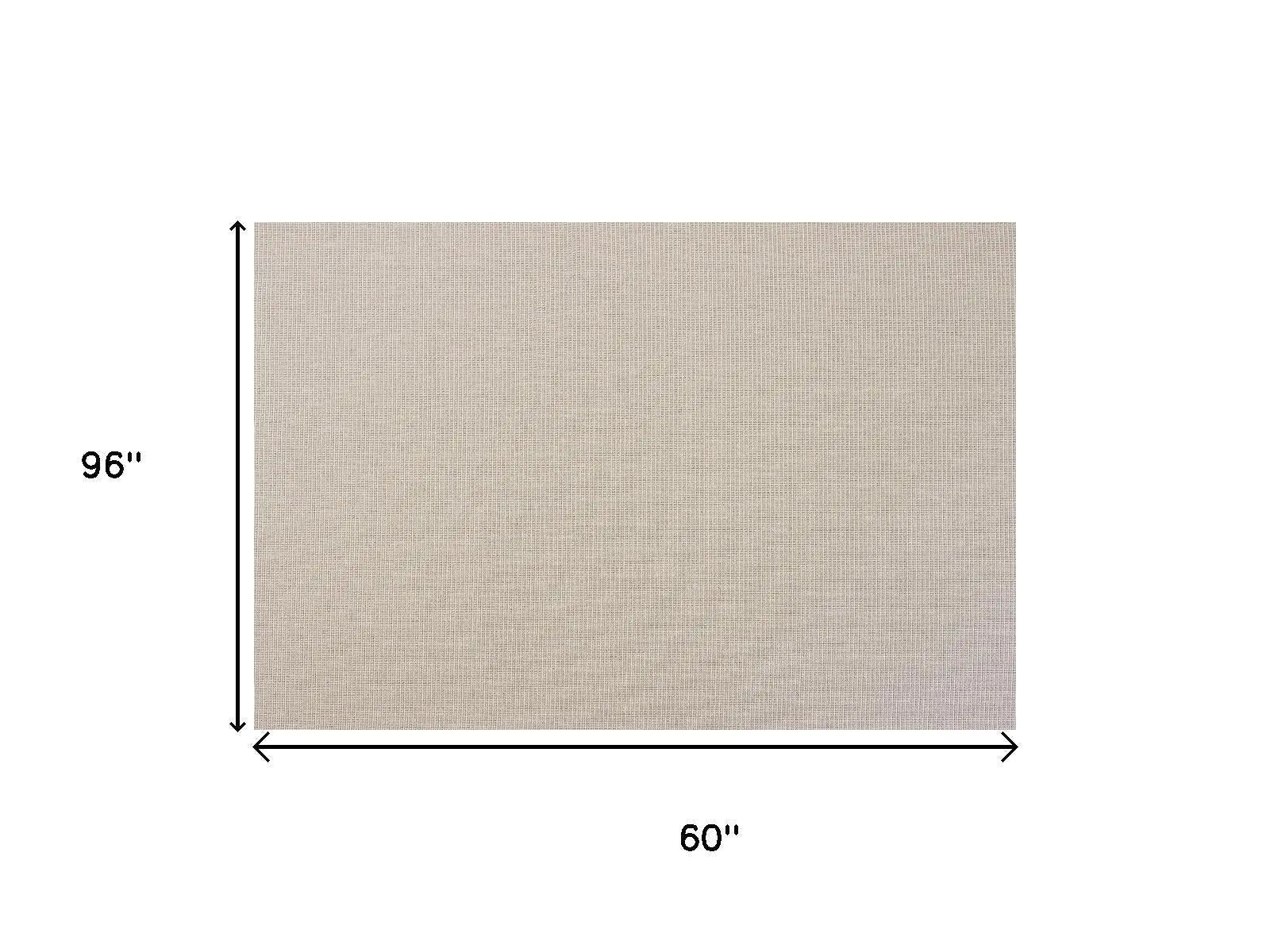 5' X 8' Beige Indoor Outdoor Area Rug Homeroots Outdoor
